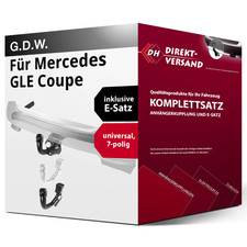Für GLE Coupe C292 (G.D.W.) Anhängerkupplung abnehmbar + E-Satz 7pol universell