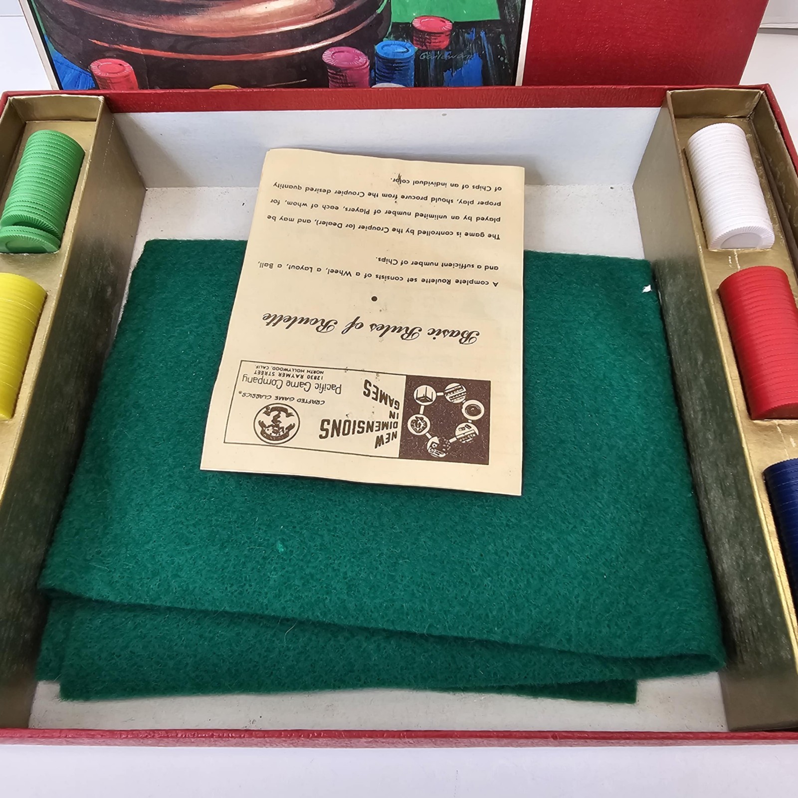 Vintage Pleasantime Roulette Set By Pacific Game Co. Complete Free Shipping