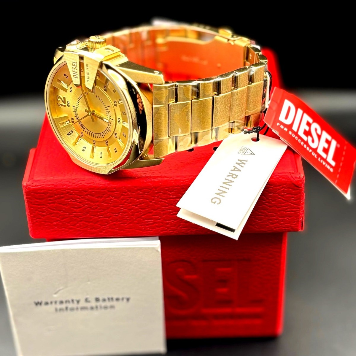 Diesel DZ1952 Master Chief Gold Tone Stainless Steel Mens Watch