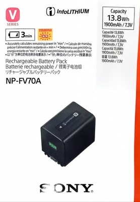 Sony Battery NP-FV70A 6.8V 1960mAh for Camcorder V H P Series