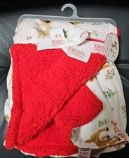 Rudolph the Red Nosed Reindeer Fleece Baby Blanket 30x40 Red NEW