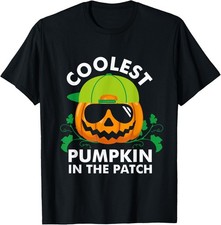 Coolest Pumpkin In The Patch Kids Boys Men Pumpkin Halloween T-Shirt