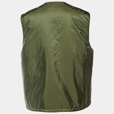 Prada Military Green ReNylon Button Up Vest XL | eBay