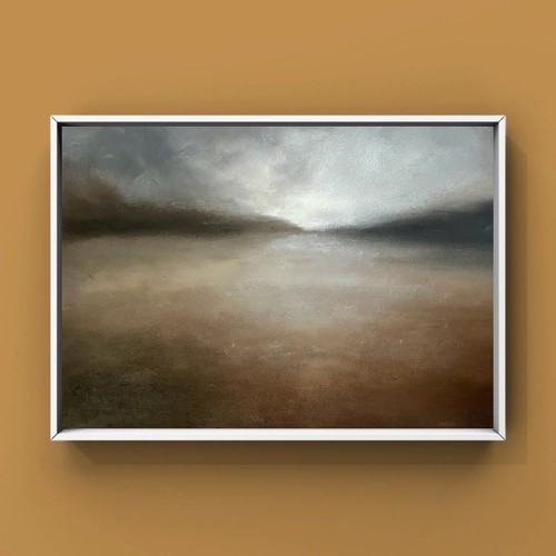 Reserve £50 was £370 JOE MOORE Oil Painting 40 x30cm Stretched Canvas Beach Dawn - Picture 2 of 13