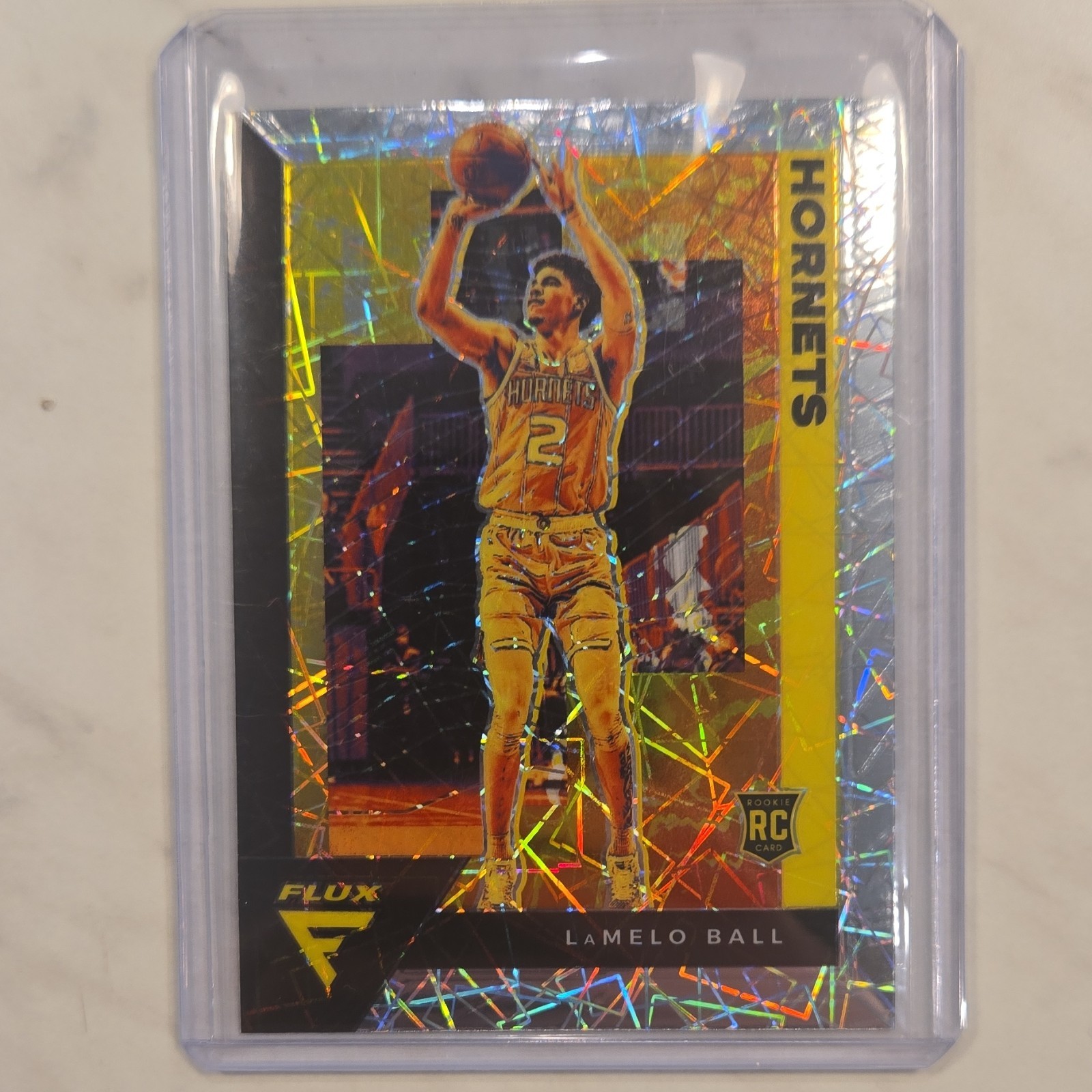 2020-21 Panini Flux LaMelo Ball Rookie Prizm #201 Charlotte Hornets