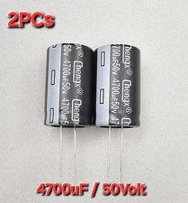 4700µF/ 50V Aluminum Electrolytic Capacitor KM Series Nichicon  USA STOCK 2PCs