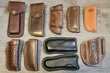 Lot of 10 New Leather Knife Sheaths-Holsters