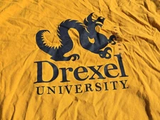 DREXEL UNIVERSITY DRAGONS Gold/Yellow Champion T-SHIRT MENS XL New With Tags 