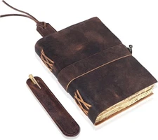 Antique Deckle Edges Handmade Paper Vintage Leather Journals for Men & Women