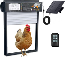 Automatic Chicken Coop Door Solar Powered with Timer  Light Sensor, Motion S...