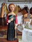 Gorgeous Vintage Leo R Smith Folk Art Angel Blue Bird & Horn Numbered 13” MCF — photo 3
