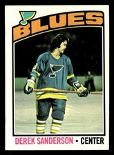 1976 TOPPS DEREK SANDERSON 20 EX HOCKEY ST. LOUIS BLUES