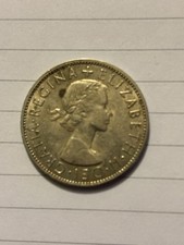 1967 half crown error coin dye spot on back of head & above crown on reverse