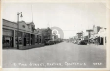 c1950's Pine Street Florsheim Furniture Exeter CA California RPPC Postcard COPY