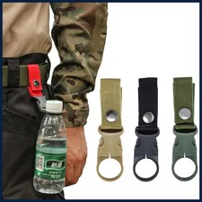 Water Bottle Holder Webbing Carabiner Clip Backpack Hiking Nylon Buckle Hook