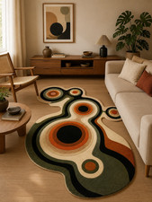 Hand Tufted Wool Rug Modern Abstract Area Rug Luxury Designer Carpet Handmade ru