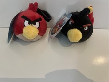 Angry Birds plush Backpack Clips Red BIrd And Bomb