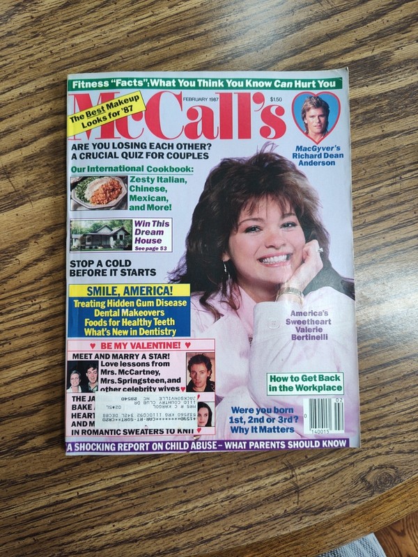 McCall's July 1987 Valerie Bertinelli MacGyver's Richard Dean Anderson - Complet