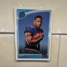 2018 Panini Donruss Rated Rookie Saquon Barkley #306 Giants Football Card. rookie card picture