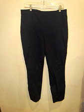 Everlane Ponte Pant Women’s 16 Black Slim Tapered Side Zip Stretch ankle 