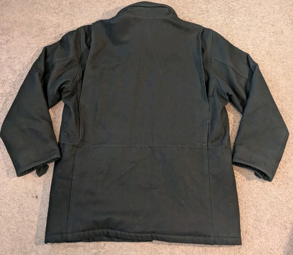 Chaqueta negra grande para hombre J.Crew de mezcla de lana para tareas de campo militares Foto 2 de 4