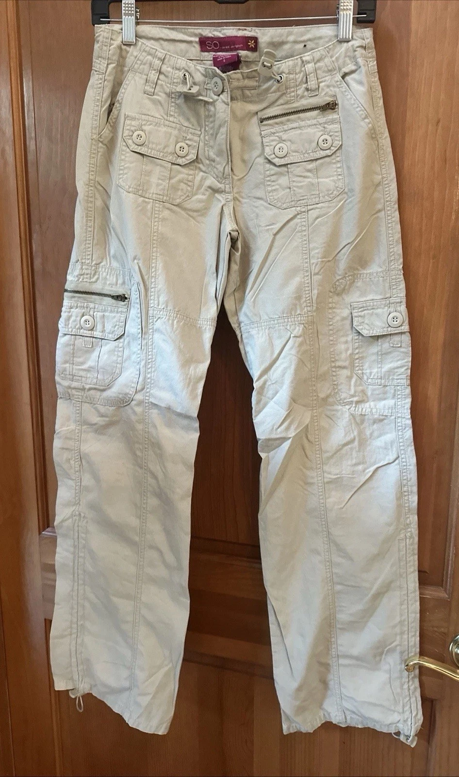 vintage early 2000s military grunge capri pants army skater streetwear Sz 5 Gorp
