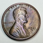 1911-S Lincoln Wheat Penny 1c Cent San Francisco US Coin - BETTER DATE! TONING!