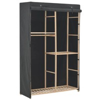 Vidaxl 3-Stufiger Kleiderschrank Grau 110 X 40 X 170 Cm Stoff Neu