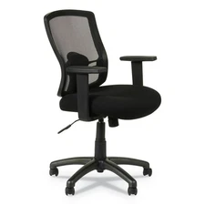 Alera ET42ME10B Etros Series 18.03" - 21.96" Mesh Mid-Back Chair - Blk New