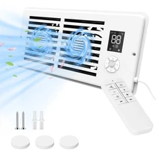 Register Booster Fan AC Booster Fan Fits 4" x 10" Register Holes w/Remote Fan