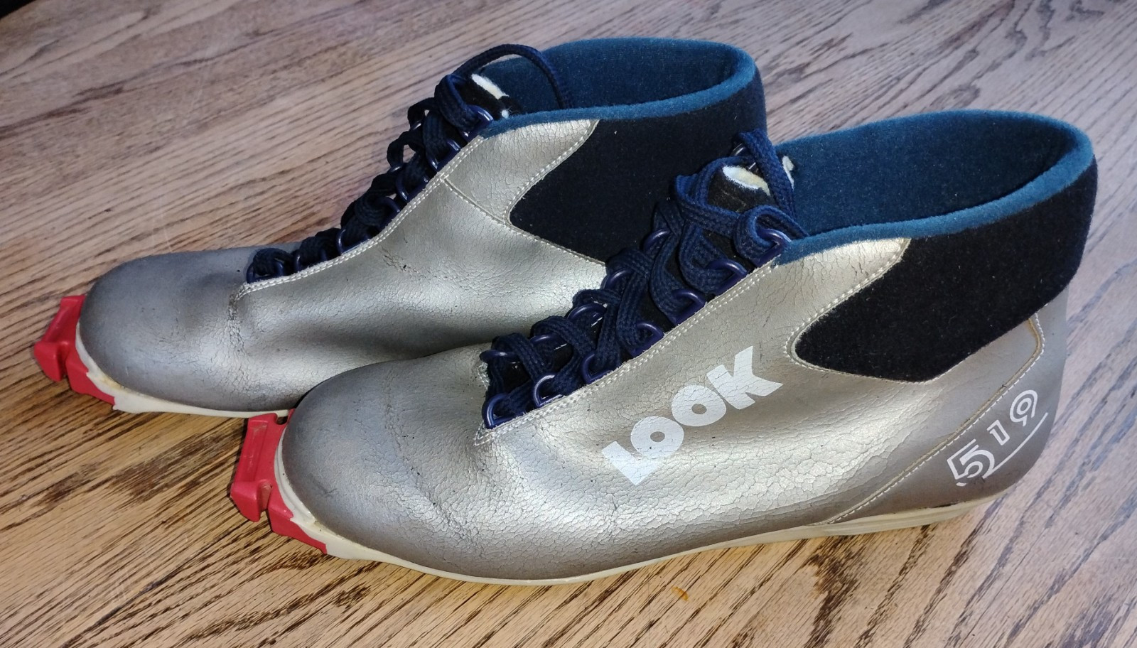 SALOMON Scarpe scarponi da sci di fondo vintage Look 519 misura 43 tomaia in pelle. CG11