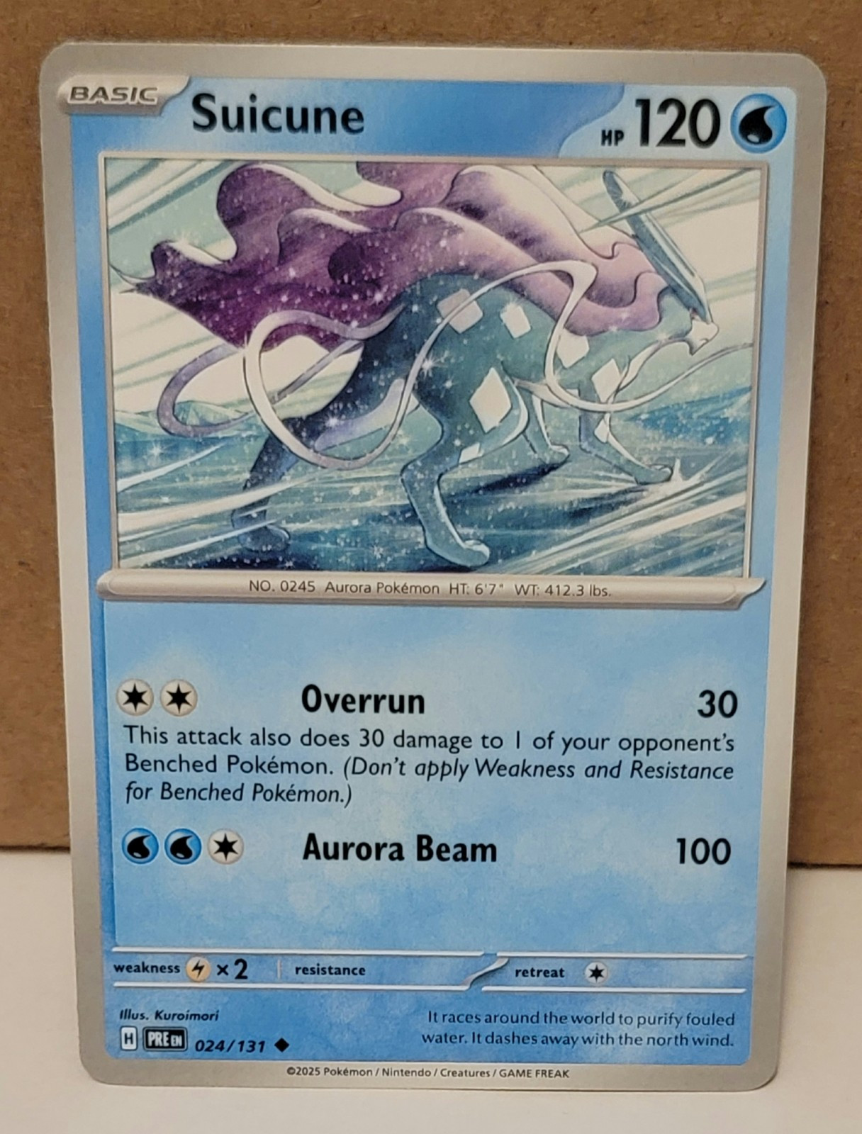 Pokemon TCG Card - 024/131 Suicune - Prismatic Evolutions - Uncommon NM