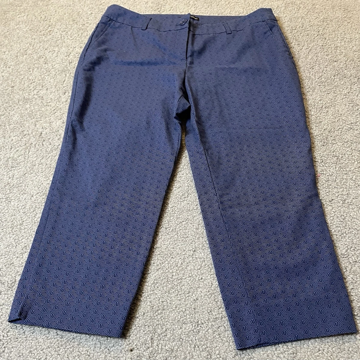 Pantalon Court Hilary Radley Noir Et Blanc à Motif - Taille 12 Femme, Occasion En Très Bon état