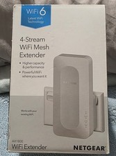 Netgear AX1800 4-StreamWiFi Mesh Extender EAX15v2 Dual Band Wireless Booster Box