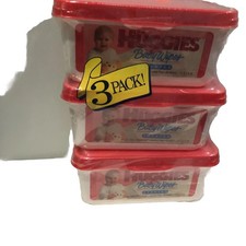90's Huggies Baby Wipes Plastic Container Red Lid 80 wipes per box sealed new