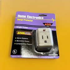 🔥(AN) ***QTY 10*** Home Electronics Surge Protector A-1511 – 450 Joules Plug-In