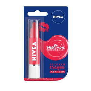 Détails Sur Nivea Couleur Sur Melt In Hydratation Et Lèvre Crayon Pop Rouge 3g Neuf