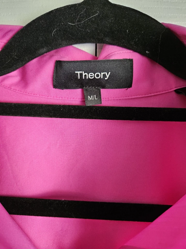 THEORY 超大款衬衫,尺寸。 长袖方格恤衫 — 第 3/4 张图片