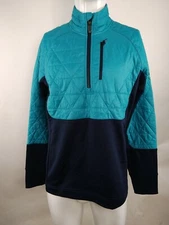 Smartwool Men Smartloft 60 Hybrid Half Zip Jacket Blue Medium 16304-951