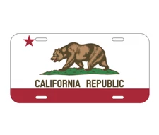California State Flag License Plate Front San Jose Los Angeles San Diego Fresno
