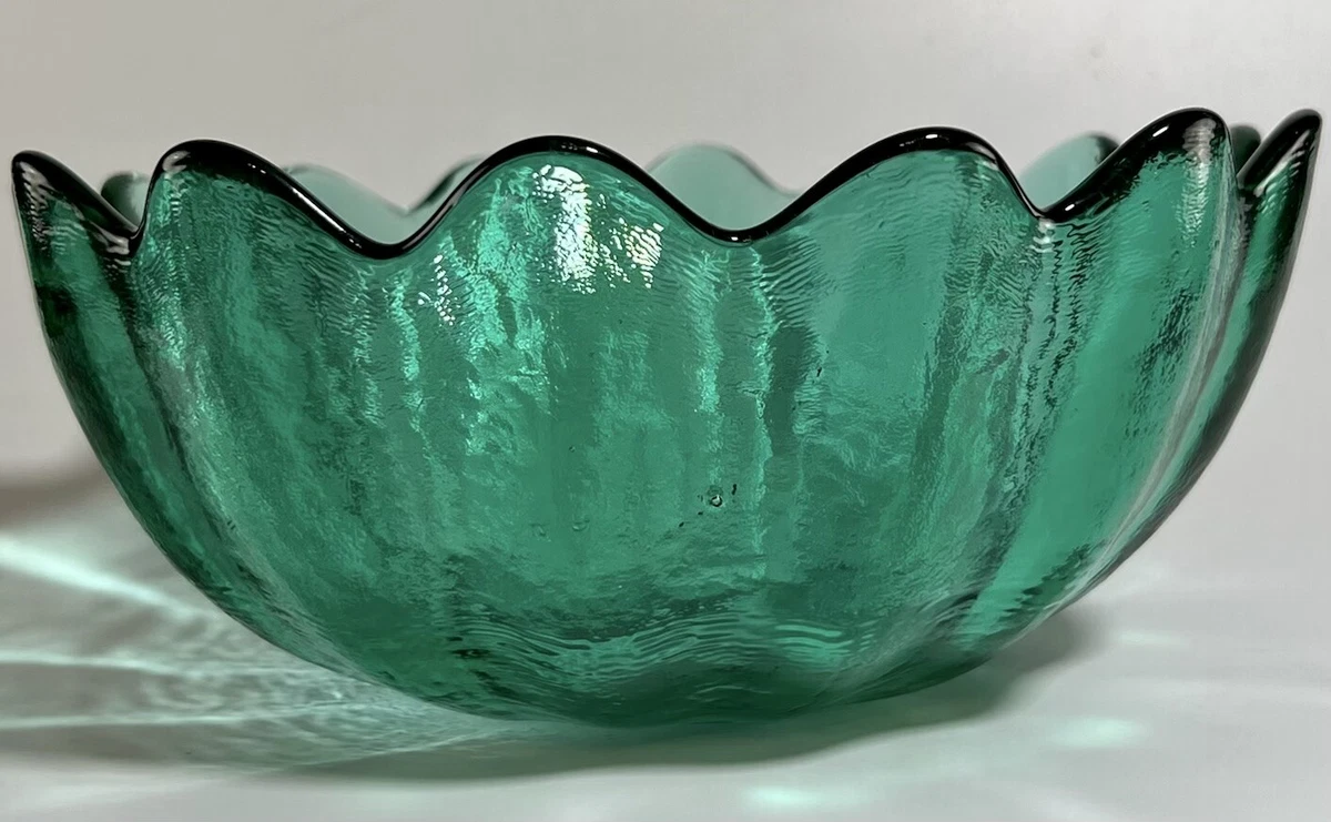 Blenko Glass 6143M medium Lotus Salad Bowl in Tangerine Housewares