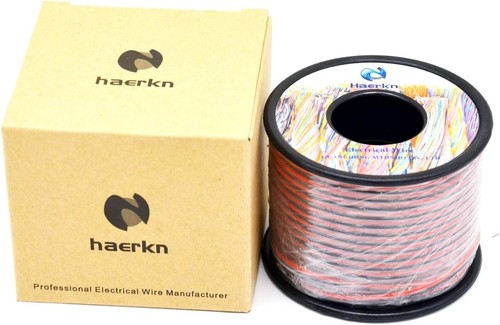 Filo Elettrico Silicone 22 awg 2 Conduttori Linea Filo Parallelo 200ft [Nero 100f - Foto 6 di 6
