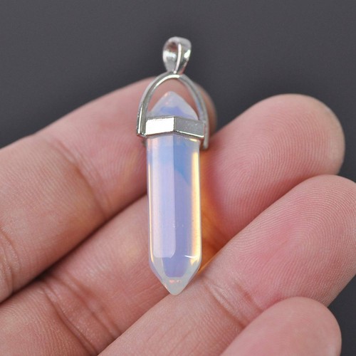 Lote de 2 colgantes de dijes de piedras preciosas naturales para fabricación de collares de joyería - Imagen 6 de 49