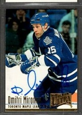 1994 Fleer #218 Dmitri Mironov Maple Leafs Hockey Tough Signed Autograph (N20)