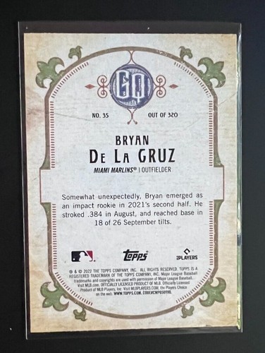 Bryan De La Cruz 2022 Topps Gypsy Queen #35 RC Miami Marlins - Picture 2 of 2