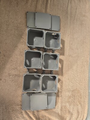 Carlon Marine Electrical Boxes E989 NNJ Set of 6 and Covers 4x4x2 (Waterproof)