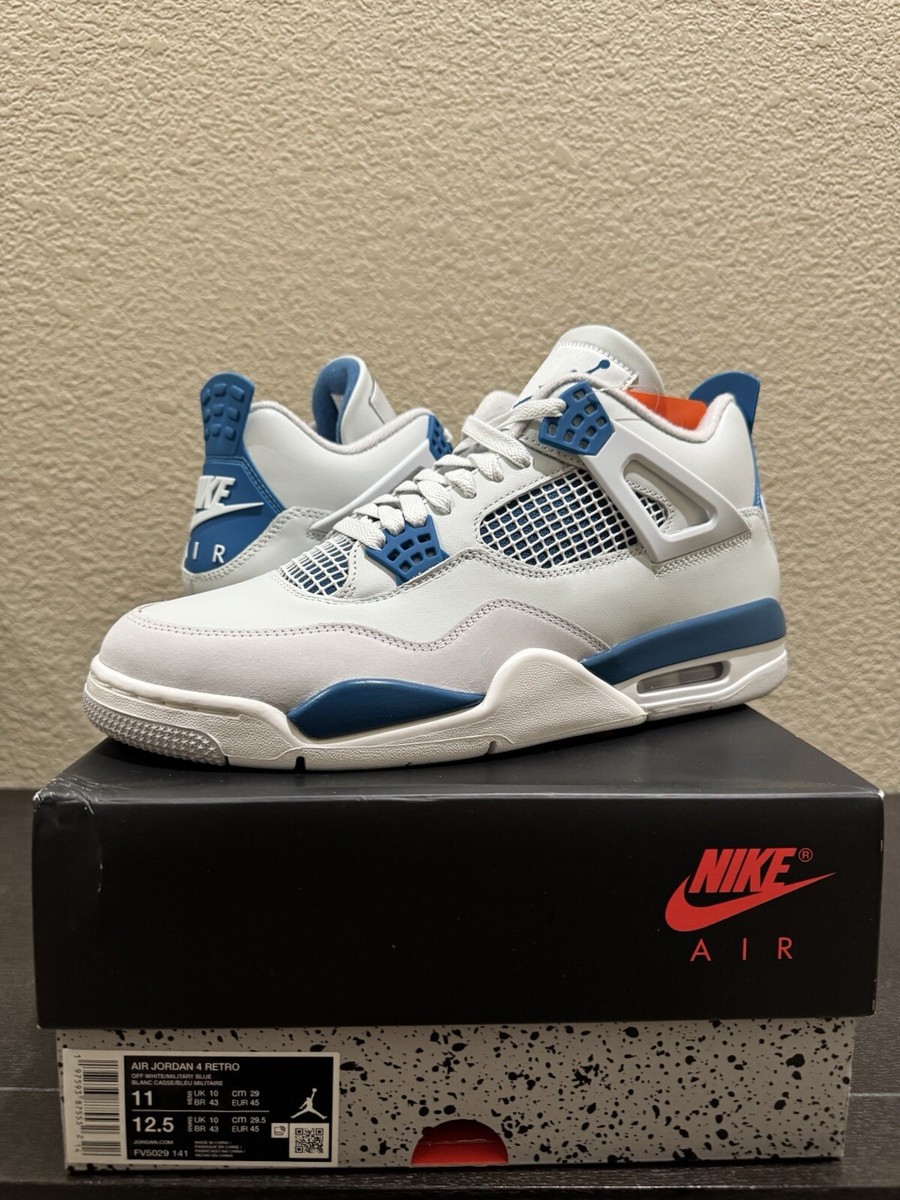 Nike Air Jordan 4 Retro 2024 Military Blue Size 11 Blue White OG