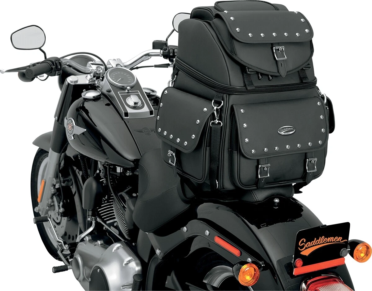 Saddlemen BR3400EX S Combination Backrest Seat and Sissy Bar Bag