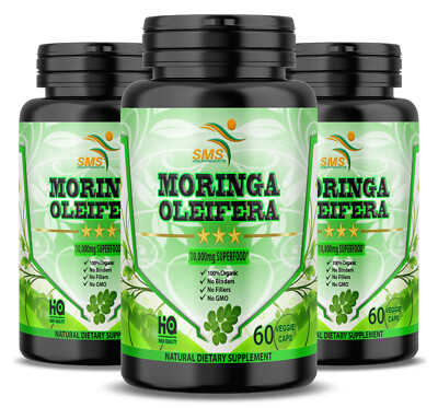MORINGA OLEIFERA EXTRACT CAPSULES ORGANIC MULTI VITAMIN 10,000mg 3X