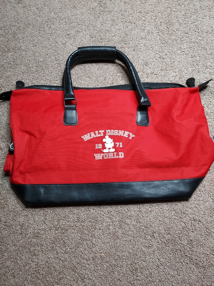 Walt Disney World Red Tote Bag Zip Up, 1971 Mickey Mouse Purse | eBay